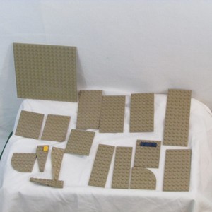 Lego Base Plates Brown Tan Dark Tan Lot 17 Mixed Sizes