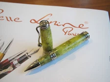 Jean-Pierre Lepine Indigo IN44RS lemon yellow marble resin Rollerball pen MIB