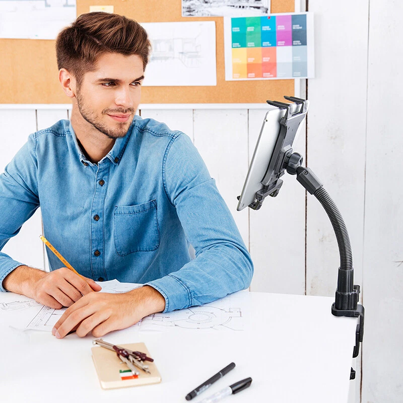 eBook / Tablet 18" HD Clamp/Bolt Gooseneck Mount for Tread-Mill, Work-Bench Desk - Image 3 of 4