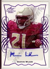 marvin wilson rookie rc draft auto autograph fsu seminoles noles college 7/10 21