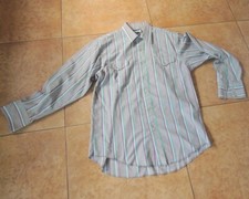 Vintage 80s Men's Wrangler Cowboy Western Shirt PEARL SNAP Size 16-33 NWOT XLONG