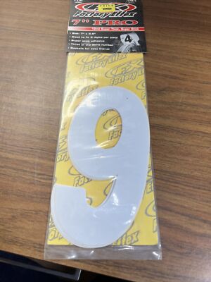 Factory Effex Pro FX 7  White Factory Numbers 9 3 Pack FX02-4359  12 Mil