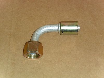 AC HOSE FITTING 90 DEGREE #12 FEMALE ORING BEADLOCK TO #10 HOSE- 1330