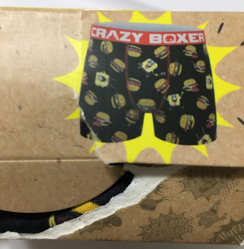 Crazy Boxer SpongeBob Burger Box Krabby Patty Boxer Brief Small Fits ...