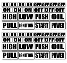 2 Pack - On Off Switch Button Kit Vinyl Stickers