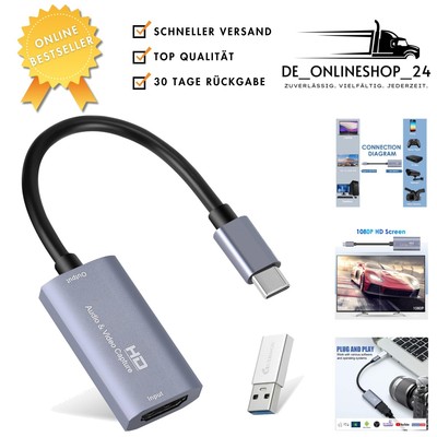 Niedrige Latenz HDMI Capture Karte 4K 1080p für Gaming und Online-Meetings