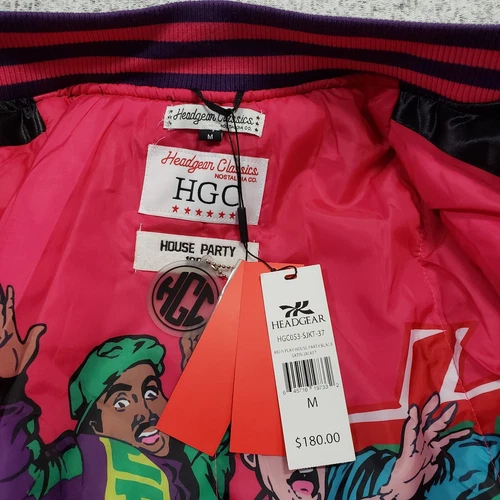 NWT Kid n Play House Party Satin Jacket Mens Medium Black Headgear Classics image 17