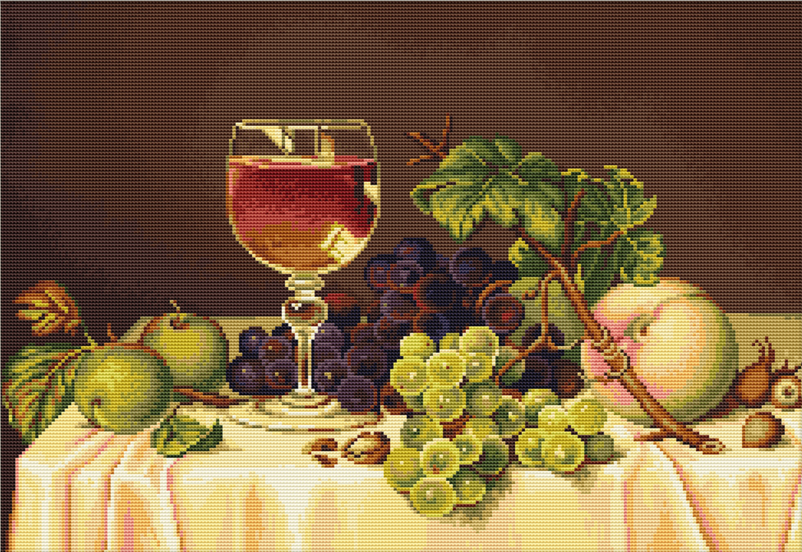 Point de croix Luca-S B482 kit broderie nature morte pour tableau de salon