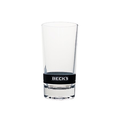1x Becks taste the world Bierglas Glas Pils 0,25l Becher Bier Stange