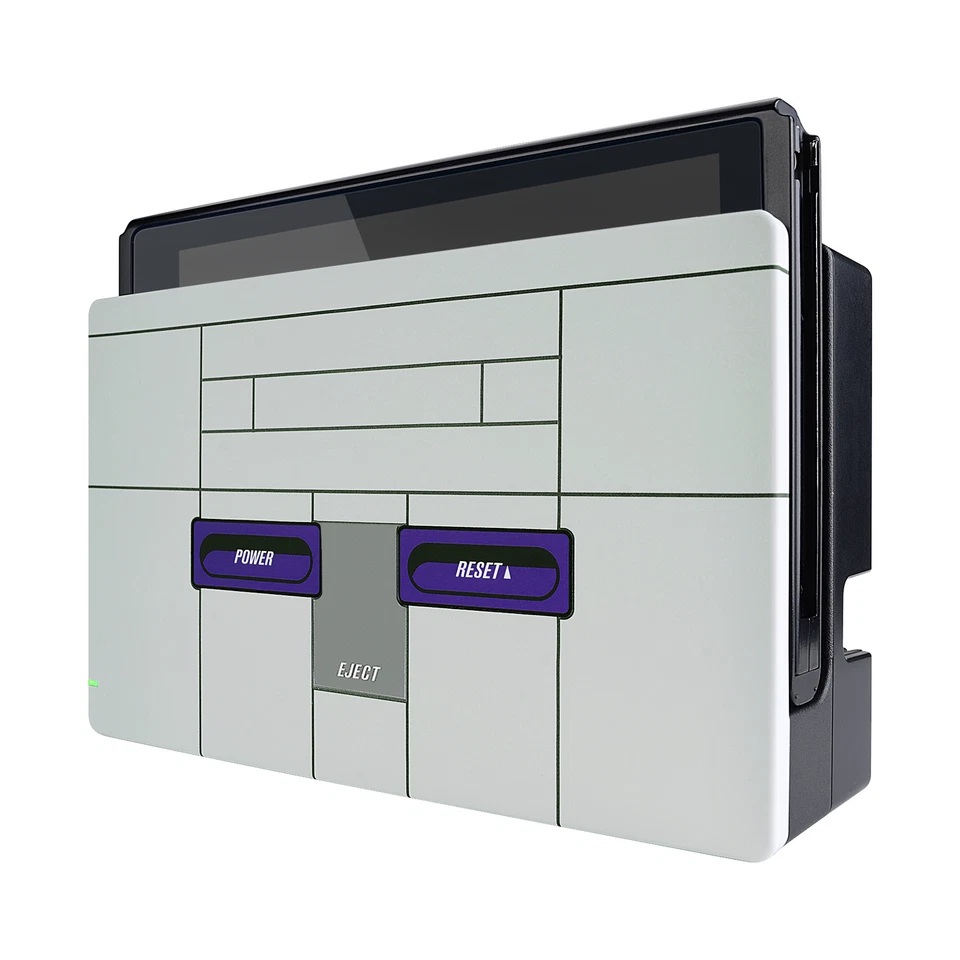Custom Retro SNES Patterned Faceplate Housing Shell for Nintendo Switch Dock NS - Image 4 of 4