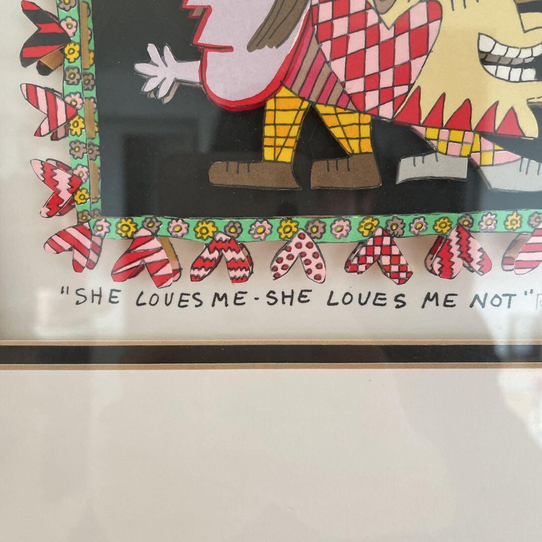 絵画 RIZZI\" SHE LOVES ME-SHE LOVES ME NOT\"3D James Rizzi 2001 SHE LOVES ME-SHE LOVES ME NOT 3D | eBay