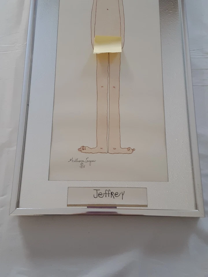 2 1975 William Eagan artwork "MICHAEL & JEFFREY" Signed 20 1/4" X 9 1/4" - Image 4 of 4