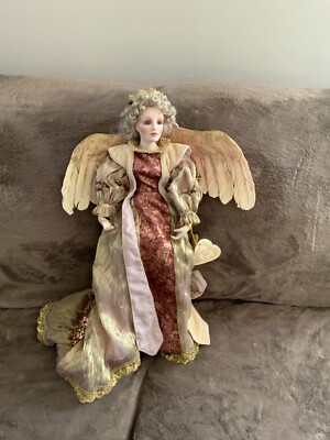 Maryse Nicole porcelain angel doll wings  gorgeous lady Fairy 18'' figurine