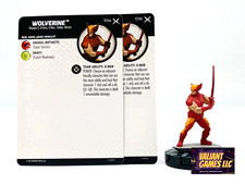 Marvel Heroclix Wolverine 104a  104b w/ Cards X of Swords Set