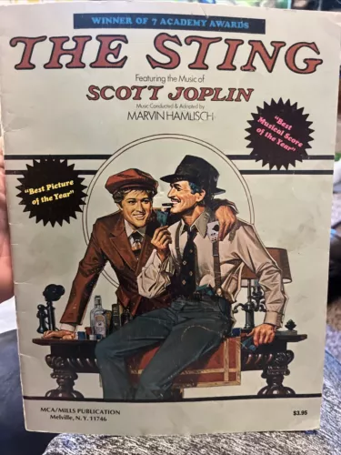 1974 The Sting Movie Music Book 10 Songs Scott Joplin Marvin  Hamlisch