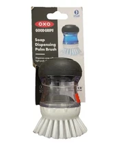 OXO Softworks Soap Dispensing Cleaning Dish Palm Brush Soft Non Slip Grip New