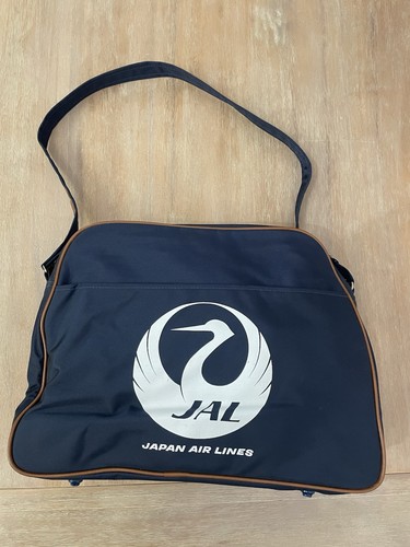 Vintage Japan Airlines JAL Shoulder Weekender Travel Carry on Bag Made in Japan 