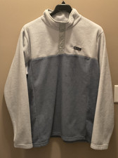 Columbia Men's Light Gray/Blue Flattop Ridge Half Snap Fleece Pullover Size XLT
