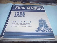 Original Packard Motor Company 1938 1939 Series Automobile Shop Manual