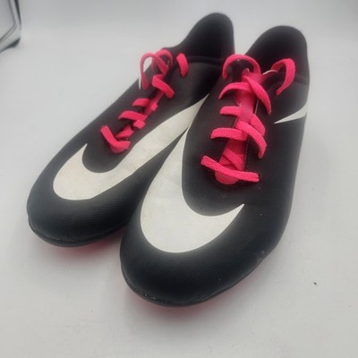 Nike JR Bravata FG Black Pink 749906-016 Youth Size 5.5Y Soccer Cleats