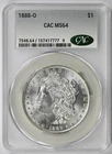 1888-O Morgan Dollar Silver $1 MS 64 CAC Graded CACG