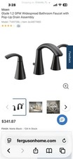 Moen Glyde T6173BL Matte Black Widespread 2 Handle Bathroom Faucet