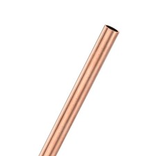 1-Pack Copper Round Tube, 10mm OD 1mm Thick 250mm Length Straight Pipe Tubing