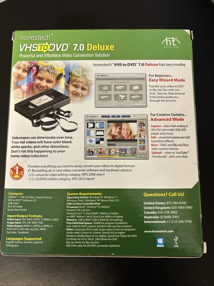Honestech VHS to DVD 7.0 Deluxe Video Converter Kit – New Sealed - Image 2 of 4