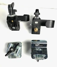 2 Manfrotto Bogen 035 Super Clamps With Studs  and 2 Lowel clamps
