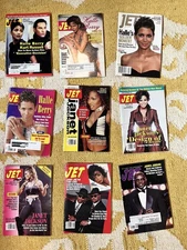 9 Jet Magazine Lot Halle Berry Janet Jackson Michael Jordan Father James Ebony