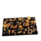 30 Vintage Costume Jewelry Brooches Pins Gold Tones GF Silver Rhinestone