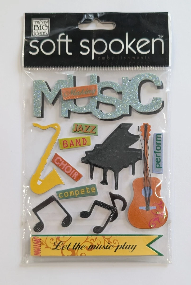 Autocollants 3D Fender – Paper House – Thème Musique Rock N' Roll – Scrapbooking RARE