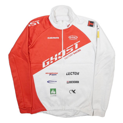 NORTHWAVE Herren Red & White Ghost Factory Racing Polyester Jacke L Radfahren