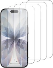 4 0 PCS Glass Screen Protector for iPhone 17 6.3 Inch Anti Spy Case Friendly
