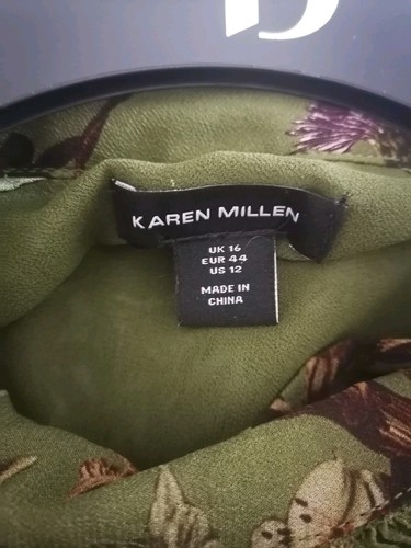 KAREN MILLEN LYDIA MILLEN FLORAL DRESS SIZE UK 16 Wedding Graduation Christening - Picture 10 of 10