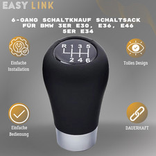 Schaltknauf Schaltsack Echtes Leder Für BMW E46 E36 E34 E30 Kurz 6-Gang NEUF!