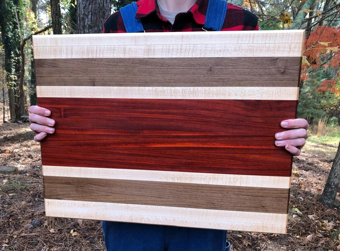 Handmade USA Exotic Woods Cutting Board, 2 in EXTRA LARGE Edition,Organic Finish
Opens in a new wind
