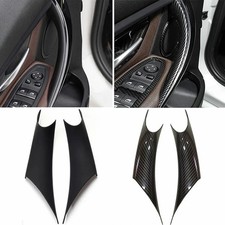 Interior Door Handle Cover Pair for Cars   Carbon Fiber Look or Matte Black