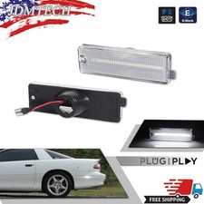 Upgrade White LED Side Marker Lights Rear For 1993-2002 Chevy Camaro Clear Lens
