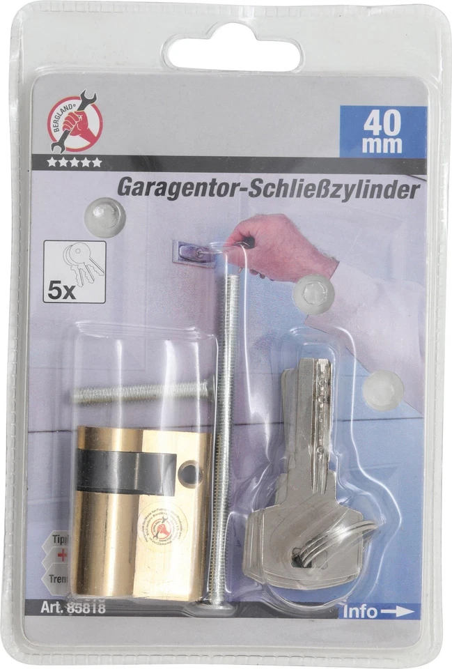 BGS Do It Yourself Garagentor-Schließzylinder | 40 mm - Bild 3 von 4