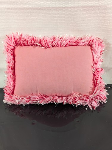 Set Of 2 Valentine's Day Pink/Red Decorative Pillows With Fringe 8" Be Mine XoXo - Picture 7 of 8