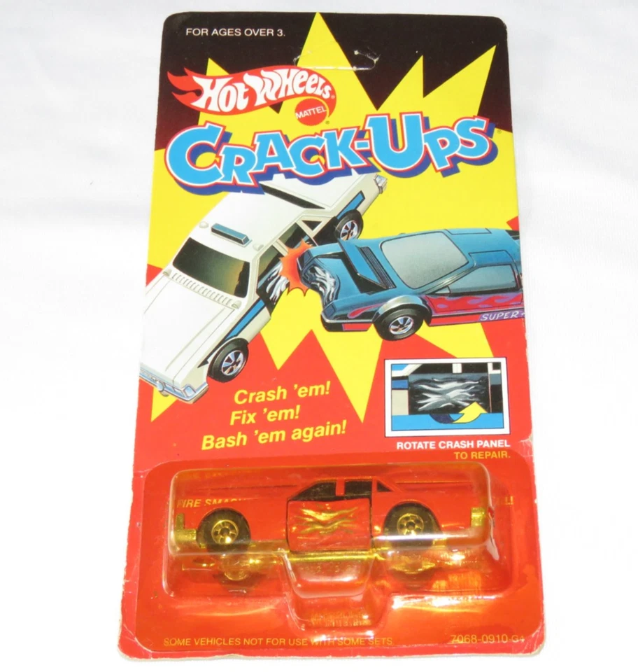 Vintage 1985 Hot Wheels Crack Ups Fire Smasher No 7068 Sealed Unpunched - Bild 2 von 4