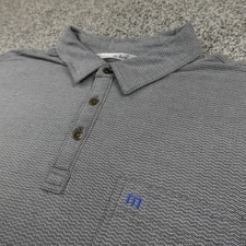 Travis Mathew Polo Shirt Mens XL Gray Performance Golf Lightweight Flex Stretch