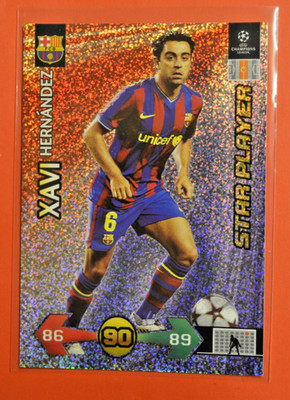 Panini Fußball Champions League Super Strikes 2009-2010-Xavi Barcelona Star Play