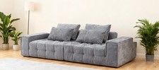 Sofa Couch for Living Room, Modern Loveseat Sofa w/Extra Deep Seats, Comfy Armre