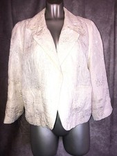 M&S Mother Of The Bride Jacket White Size 14 Very Good Condition