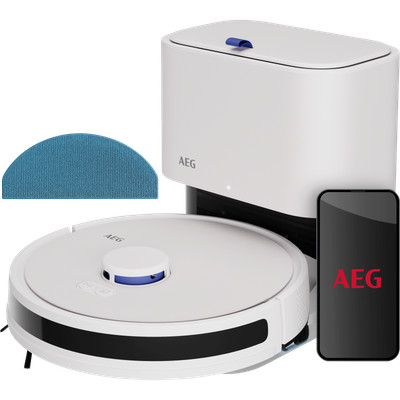AEG 7000 Robot Vacuum Cleaner Saugroboter Lidar /  Farbe: Shell White