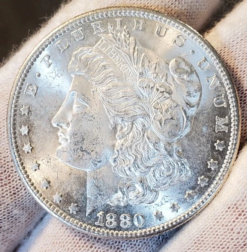 * 1880 S * BU MS+ FROSTY MINT LUSTER GORGEOUS MORGAN SILVER DOLLAR #A7