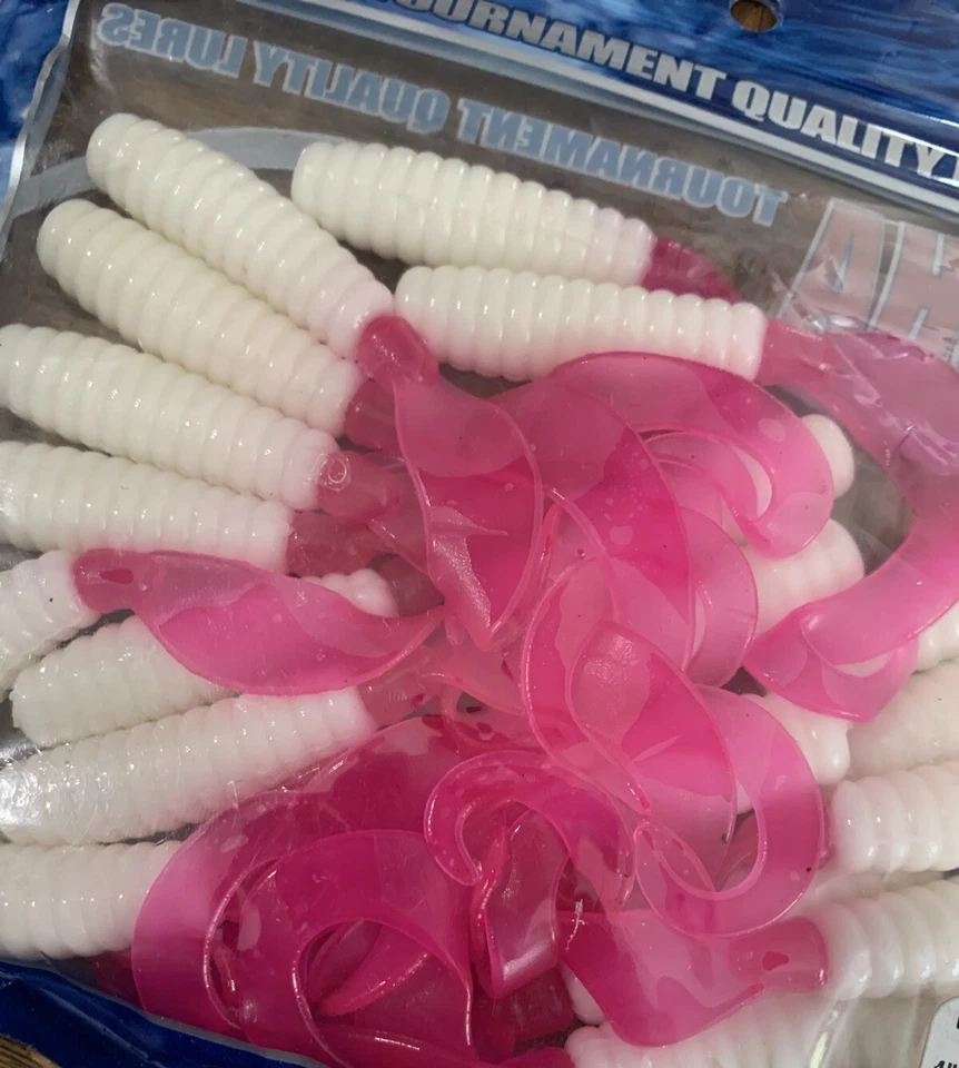 Got-Cha #H4CT20-16 4" Lures Curltail Grub White FT-1pk 20pcs-NEW-SHIPS N 24 HRS - Image 4 of 4