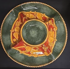 American Atelier Noel 3399 Large Chip and Dip Taco Topping Crudite Server READ